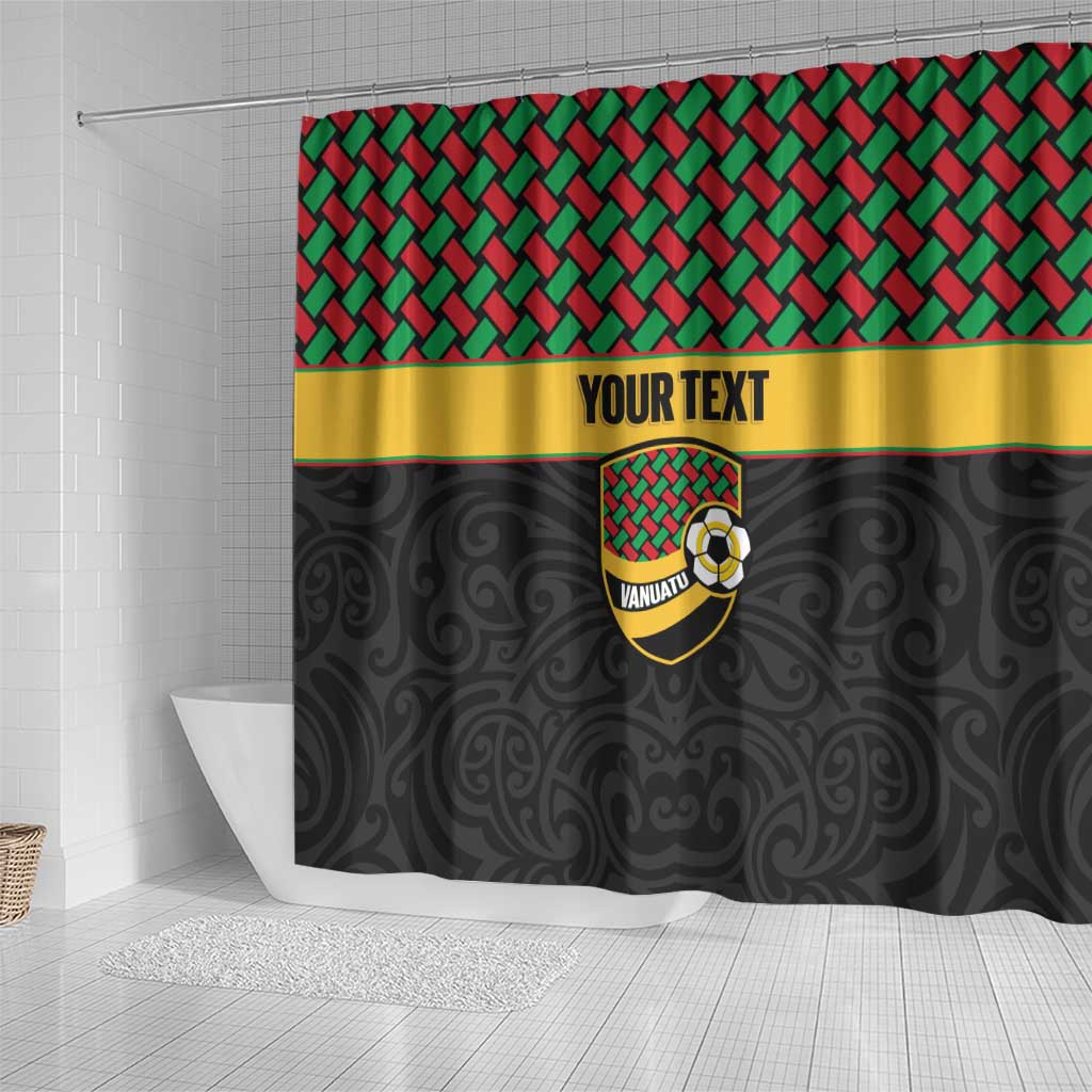 Vanuatu Football Custom Shower Curtain Go Chiefs Basket-weave Pattern LT14 - Polynesian Pride