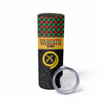 Vanuatu Football Custom Skinny Tumbler Go Chiefs Basket-weave Pattern LT14 - Polynesian Pride