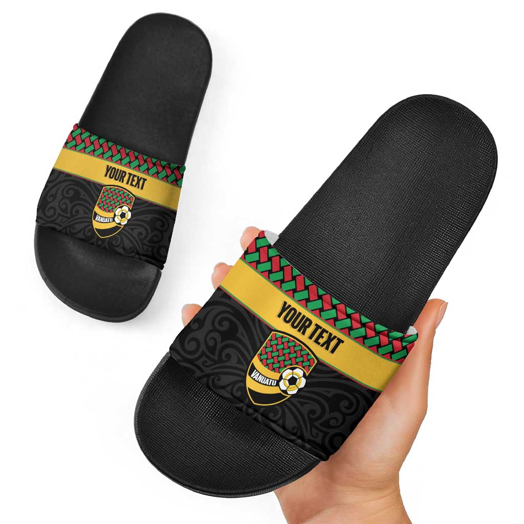 Vanuatu Football Custom Slide Sandals Go Chiefs Basket-weave Pattern LT14 - Polynesian Pride