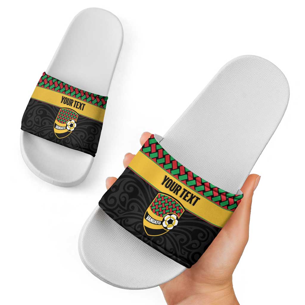 Vanuatu Football Custom Slide Sandals Go Chiefs Basket-weave Pattern LT14 - Polynesian Pride