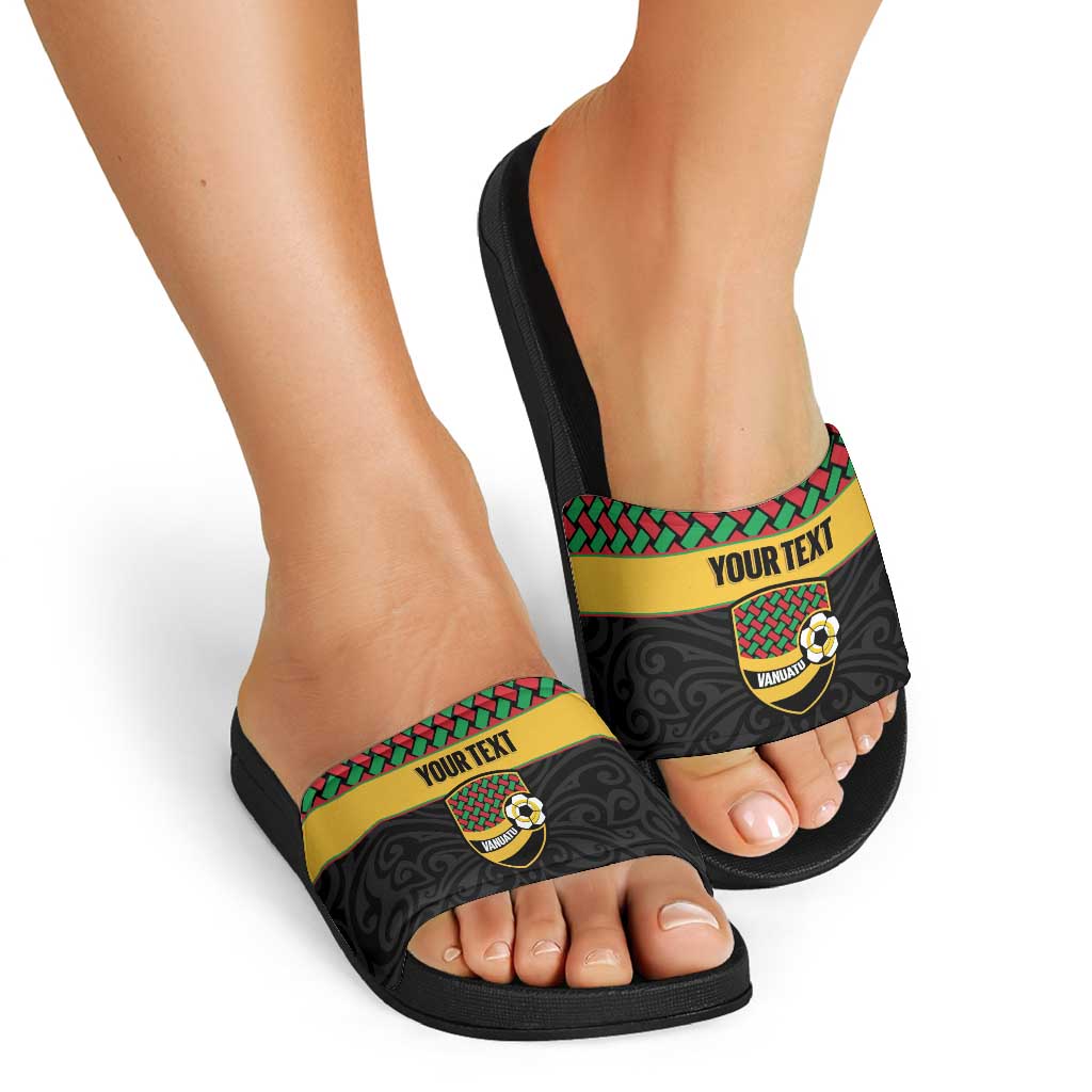 Vanuatu Football Custom Slide Sandals Go Chiefs Basket-weave Pattern LT14 - Polynesian Pride