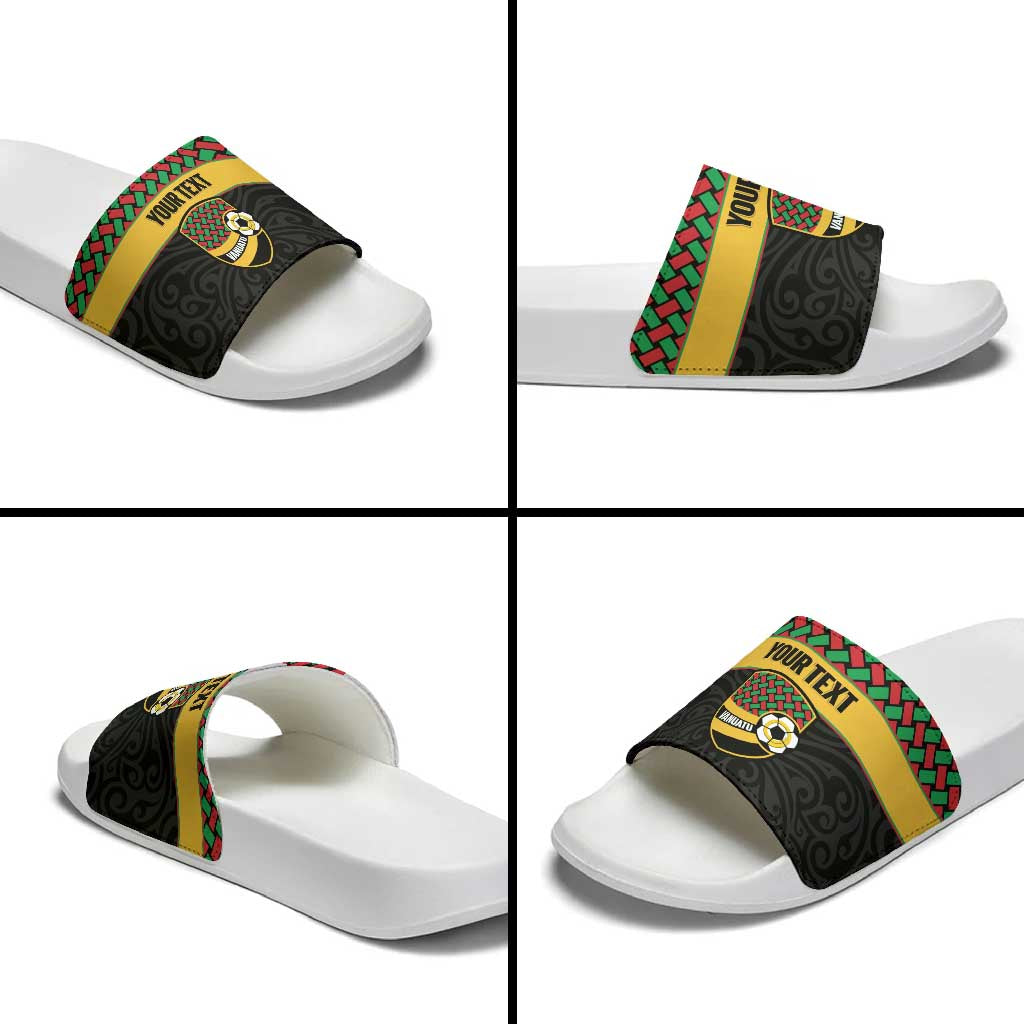 Vanuatu Football Custom Slide Sandals Go Chiefs Basket-weave Pattern LT14 - Polynesian Pride
