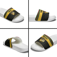 Vanuatu Football Custom Slide Sandals Go Chiefs Basket-weave Pattern LT14 - Polynesian Pride