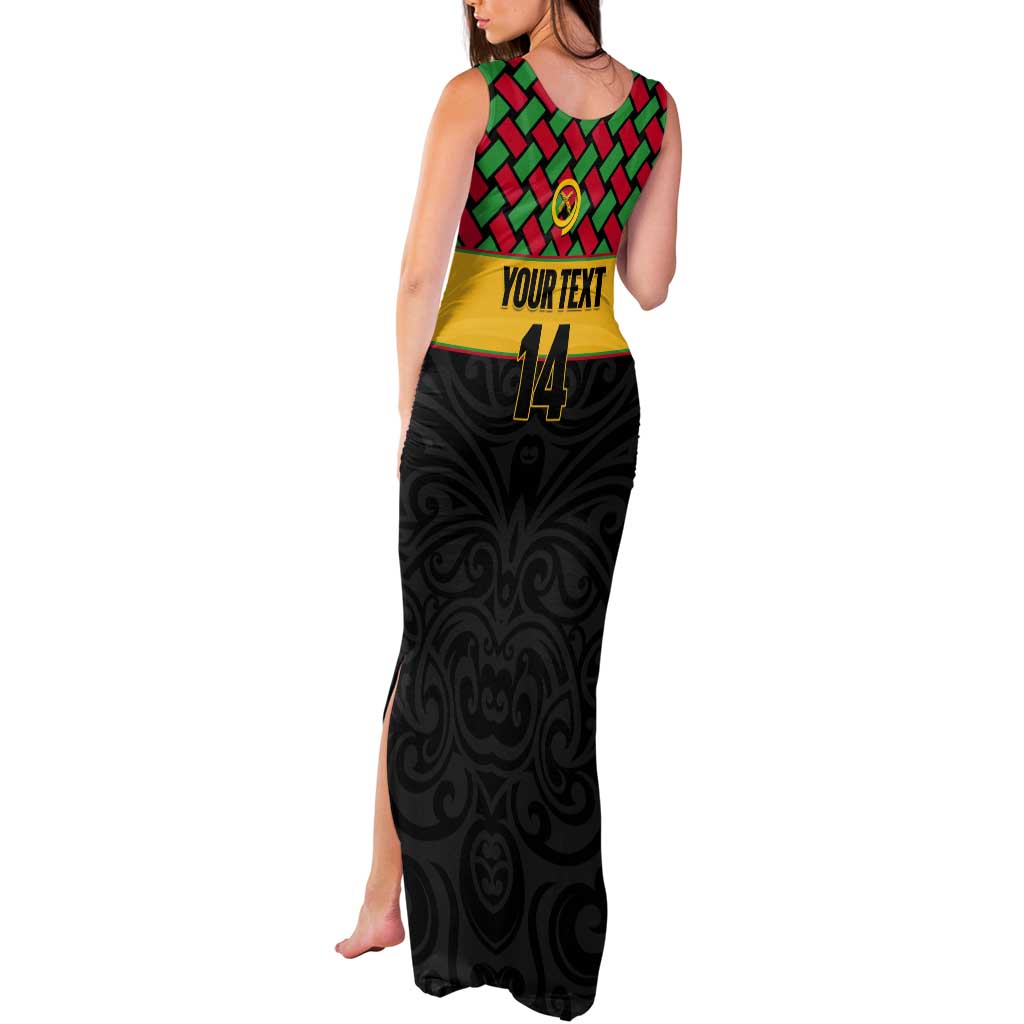 Vanuatu Football Custom Tank Maxi Dress Go Chiefs Basket-weave Pattern LT14 - Polynesian Pride