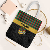 Vanuatu Football Custom Tote Bag Go Chiefs Basket-weave Pattern LT14 White Strap One Size Black - Polynesian Pride