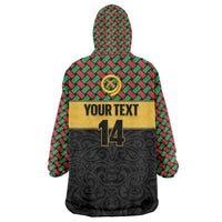 Vanuatu Football Custom Wearable Blanket Hoodie Go Chiefs Basket-weave Pattern LT14 - Polynesian Pride