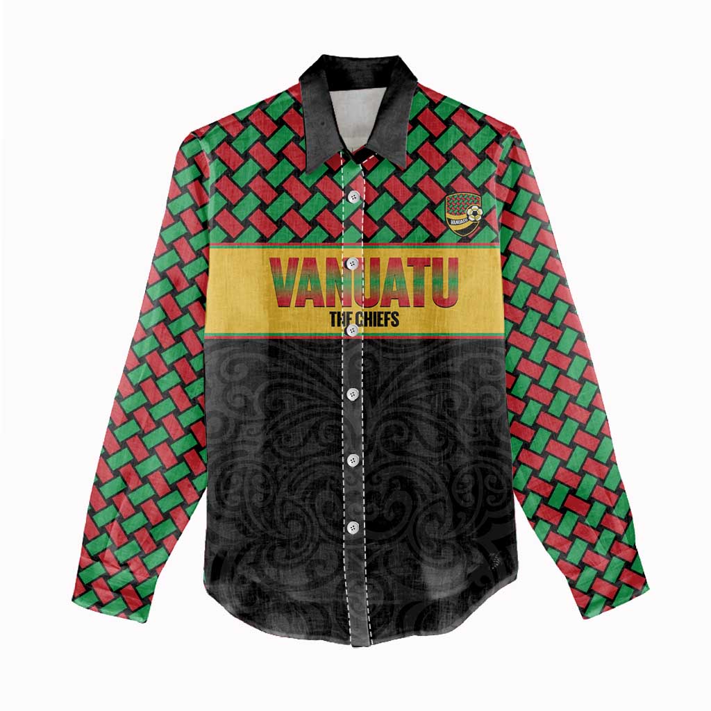 Vanuatu Football Custom Women Casual Shirt Go Chiefs Basket-weave Pattern LT14 - Polynesian Pride