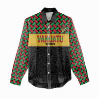 Vanuatu Football Custom Women Casual Shirt Go Chiefs Basket-weave Pattern LT14 - Polynesian Pride