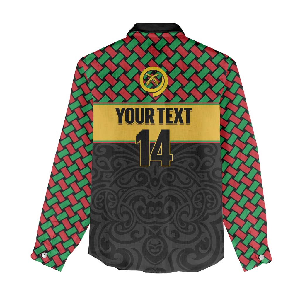 Vanuatu Football Custom Women Casual Shirt Go Chiefs Basket-weave Pattern LT14 - Polynesian Pride
