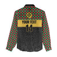 Vanuatu Football Custom Women Casual Shirt Go Chiefs Basket-weave Pattern LT14 - Polynesian Pride