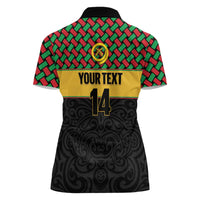 Vanuatu Football Custom Women Polo Shirt Go Chiefs Basket-weave Pattern LT14 - Polynesian Pride