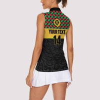 Vanuatu Football Custom Women Sleeveless Polo Shirt Go Chiefs Basket-weave Pattern LT14 - Polynesian Pride