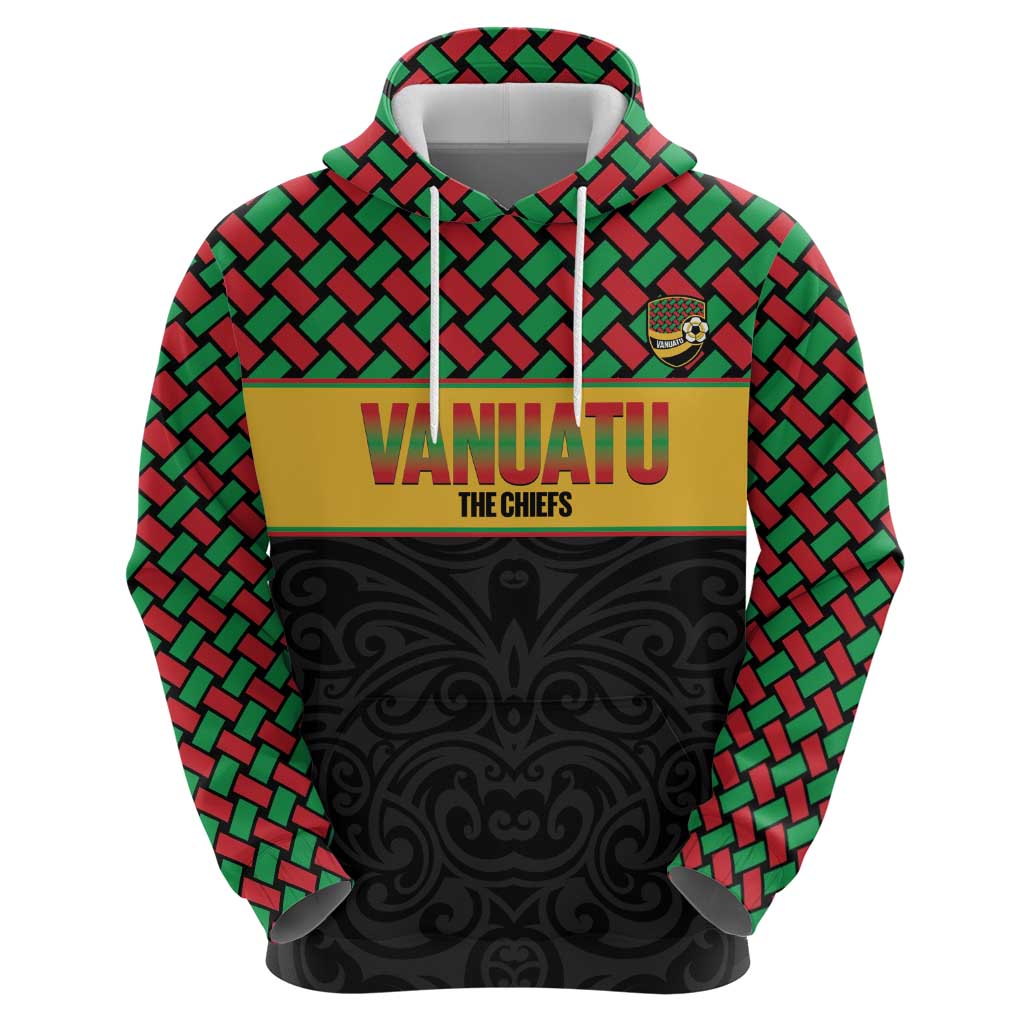 Vanuatu Football Custom Zip Hoodie Go Chiefs Basket-weave Pattern LT14 - Polynesian Pride