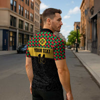 Vanuatu Football Custom Zipper Polo Shirt Go Chiefs Basket-weave Pattern LT14 - Polynesian Pride