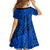 Blue Hawaii Family Matching Off Shoulder Maxi Dress And Hawaiian Shirt Tribal Art LT14