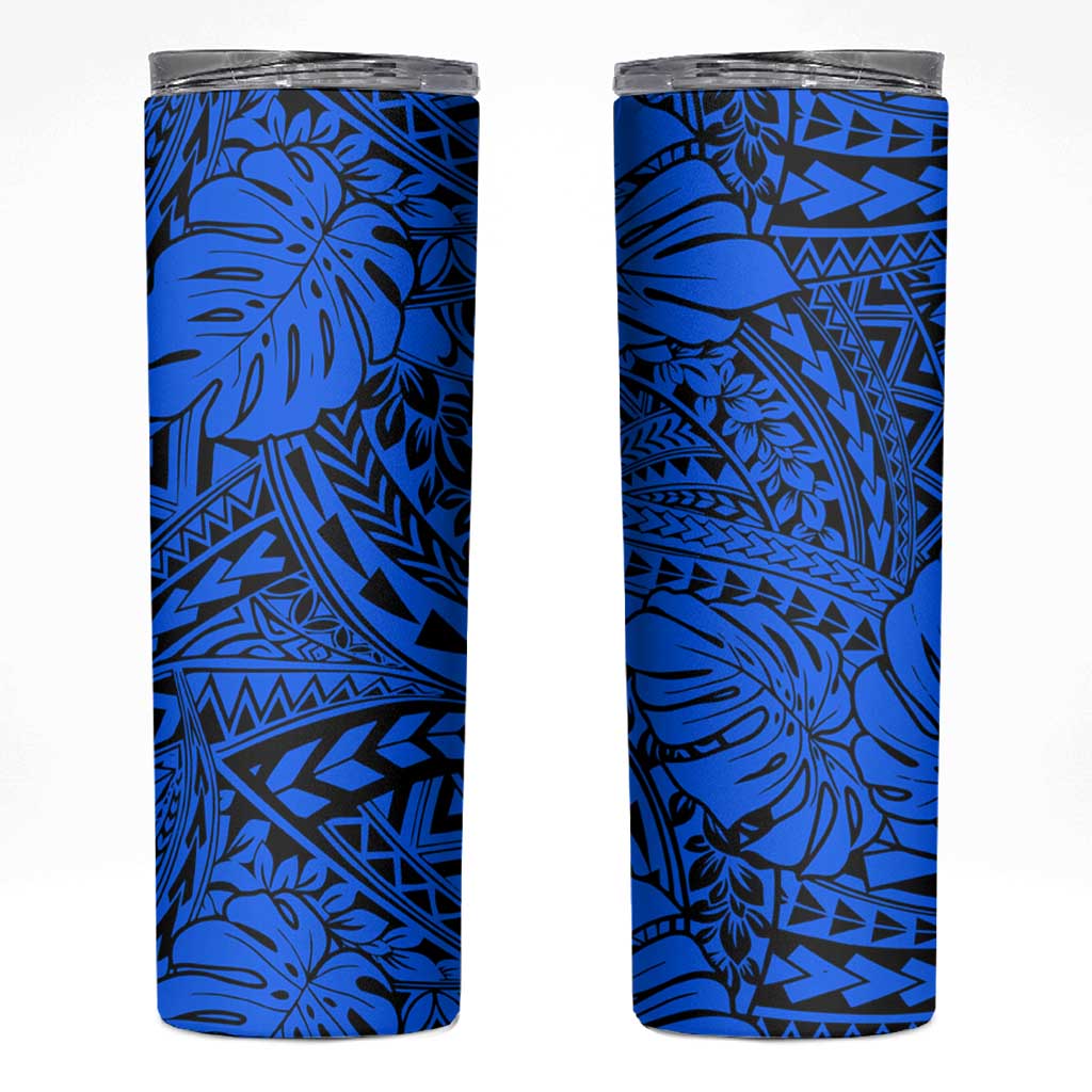 Blue Hawaii Skinny Tumbler Polynesian Tribal Art