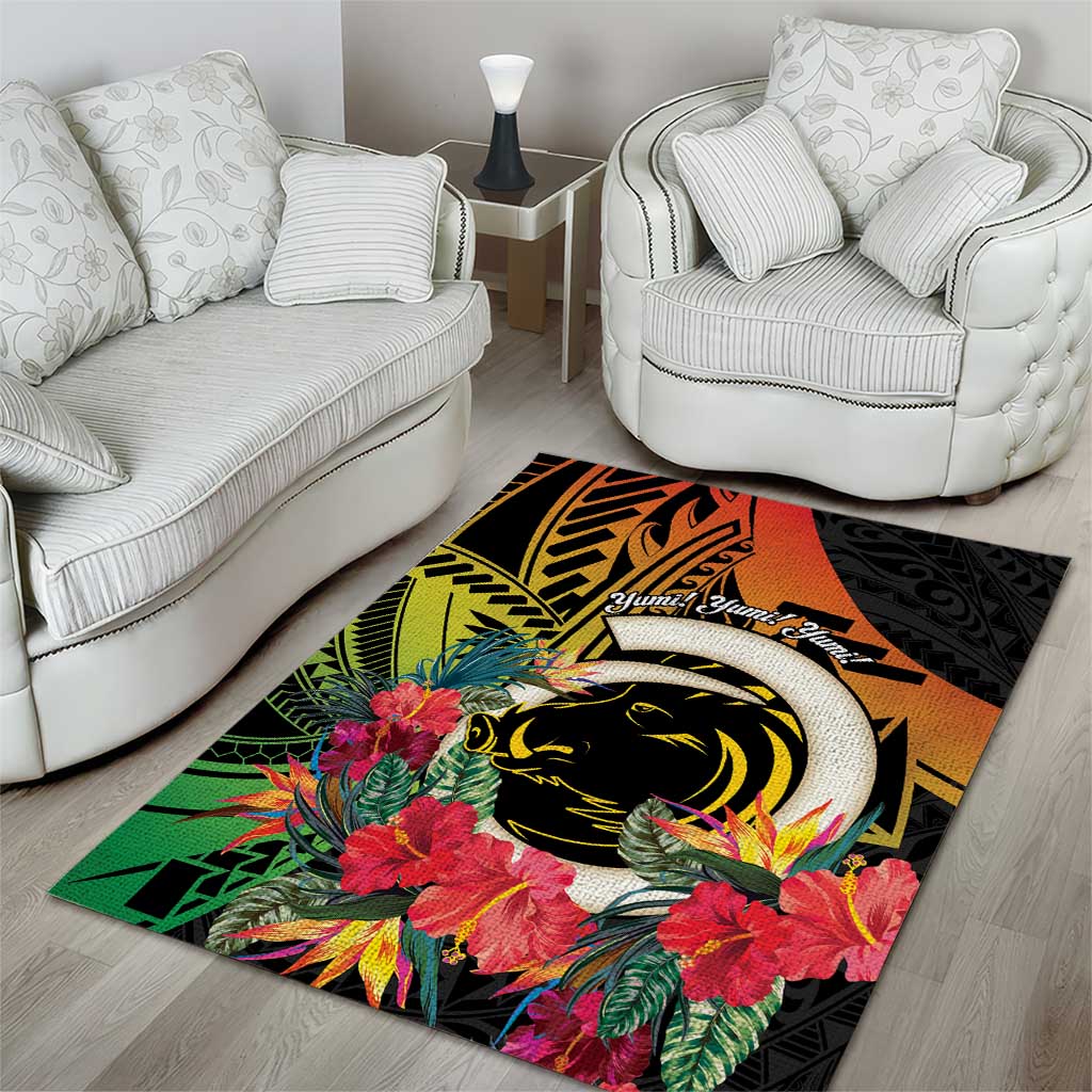 Vanuatu Boar Tusk Yumi Yumi Yumi Area Rug Independens Dei Long God Yumi Stanap