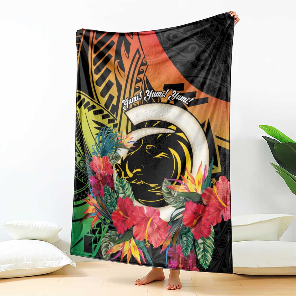 Vanuatu Boar Tusk Yumi Yumi Yumi Blanket Independens Dei Long God Yumi Stanap LT14 - Polynesian Pride