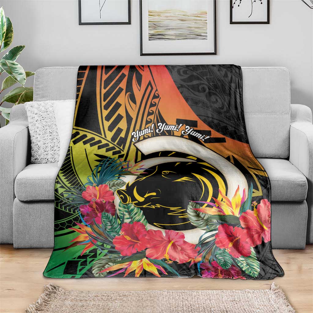Vanuatu Boar Tusk Yumi Yumi Yumi Blanket Independens Dei Long God Yumi Stanap LT14 - Polynesian Pride