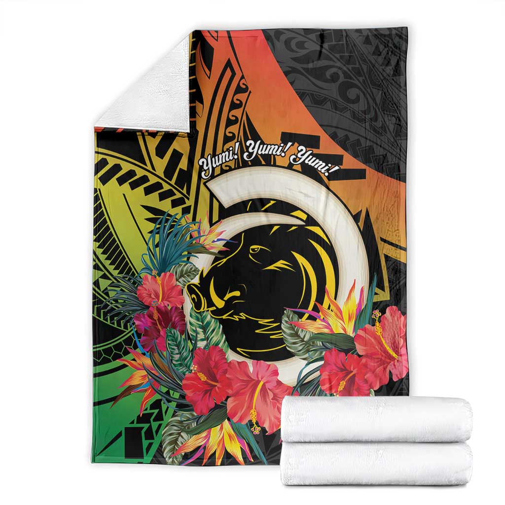 Vanuatu Boar Tusk Yumi Yumi Yumi Blanket Independens Dei Long God Yumi Stanap LT14 - Polynesian Pride