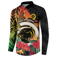 Vanuatu Boar Tusk Yumi Yumi Yumi Button Sweatshirt Independens Dei Long God Yumi Stanap LT14 - Polynesian Pride