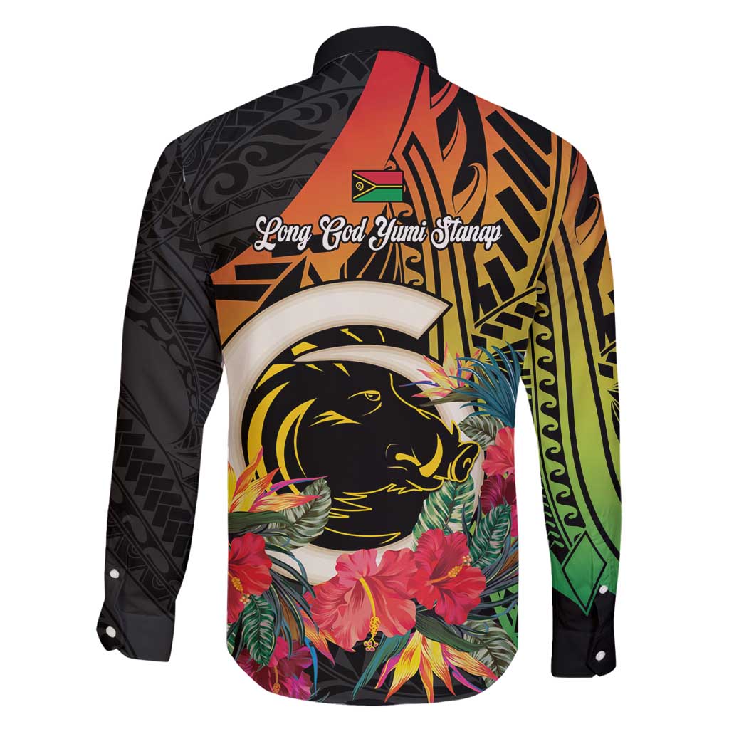 Vanuatu Boar Tusk Yumi Yumi Yumi Family Matching Off Shoulder Maxi Dress and Hawaiian Shirt Independens Dei Long God Yumi Stanap
