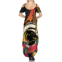 Vanuatu Boar Tusk Yumi Yumi Yumi Family Matching Summer Maxi Dress and Hawaiian Shirt Independens Dei Long God Yumi Stanap