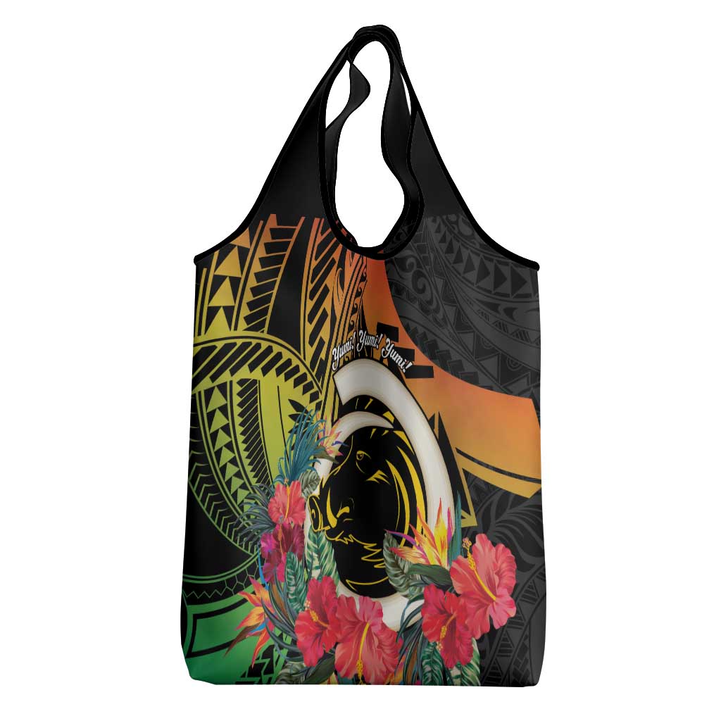 Vanuatu Boar Tusk Yumi Yumi Yumi Grocery Bag Independens Dei Long God Yumi Stanap
