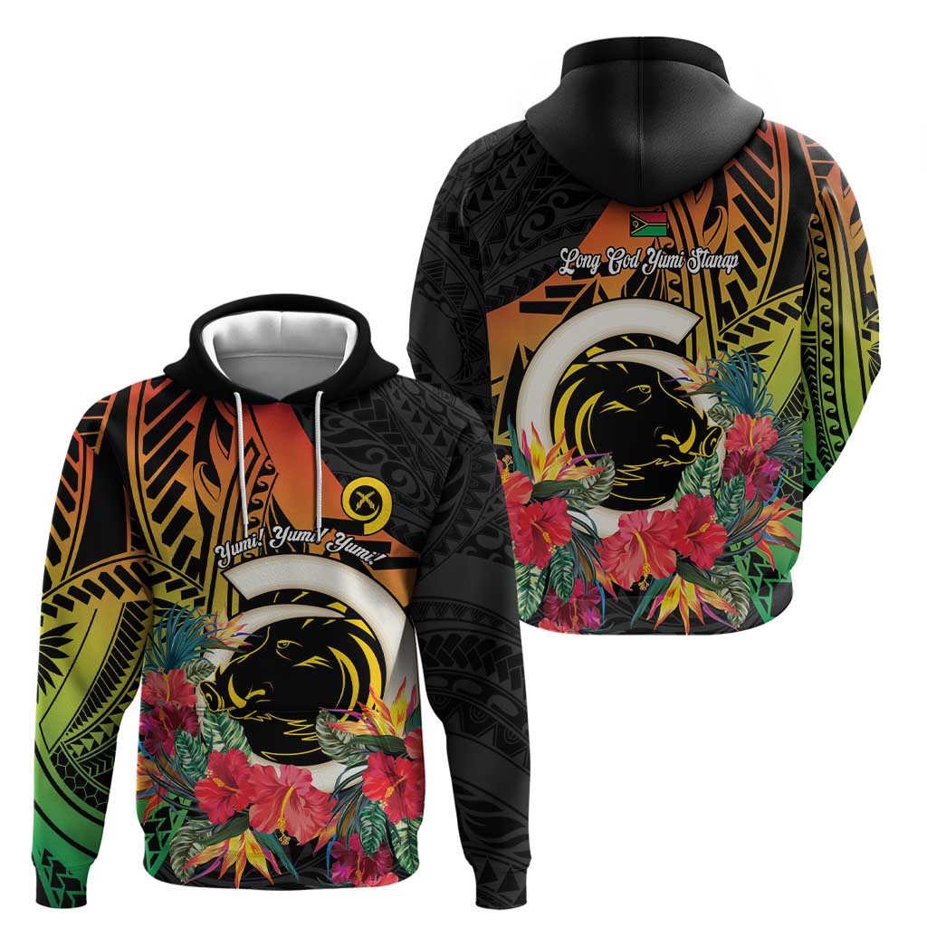 Vanuatu Boar Tusk Yumi Yumi Yumi Hoodie Independens Dei Long God Yumi Stanap