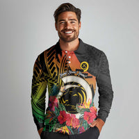 Vanuatu Boar Tusk Yumi Yumi Yumi Long Sleeve Polo Shirt Independens Dei Long God Yumi Stanap