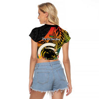Vanuatu Boar Tusk Yumi Yumi Yumi Raglan Cropped T Shirt Independens Dei Long God Yumi Stanap