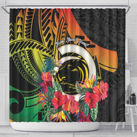 Vanuatu Boar Tusk Yumi Yumi Yumi Shower Curtain Independens Dei Long God Yumi Stanap