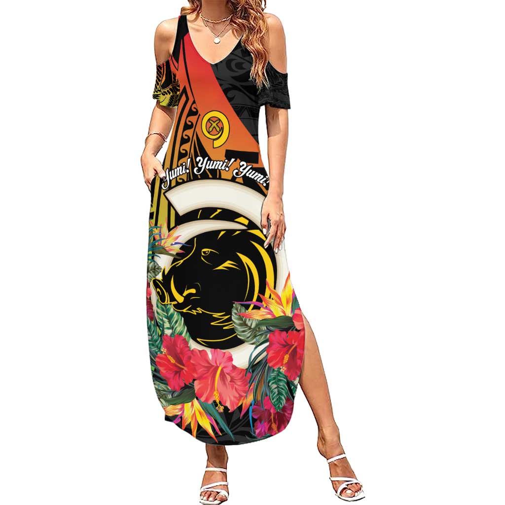 Vanuatu Boar Tusk Yumi Yumi Yumi Summer Maxi Dress Independens Dei Long God Yumi Stanap