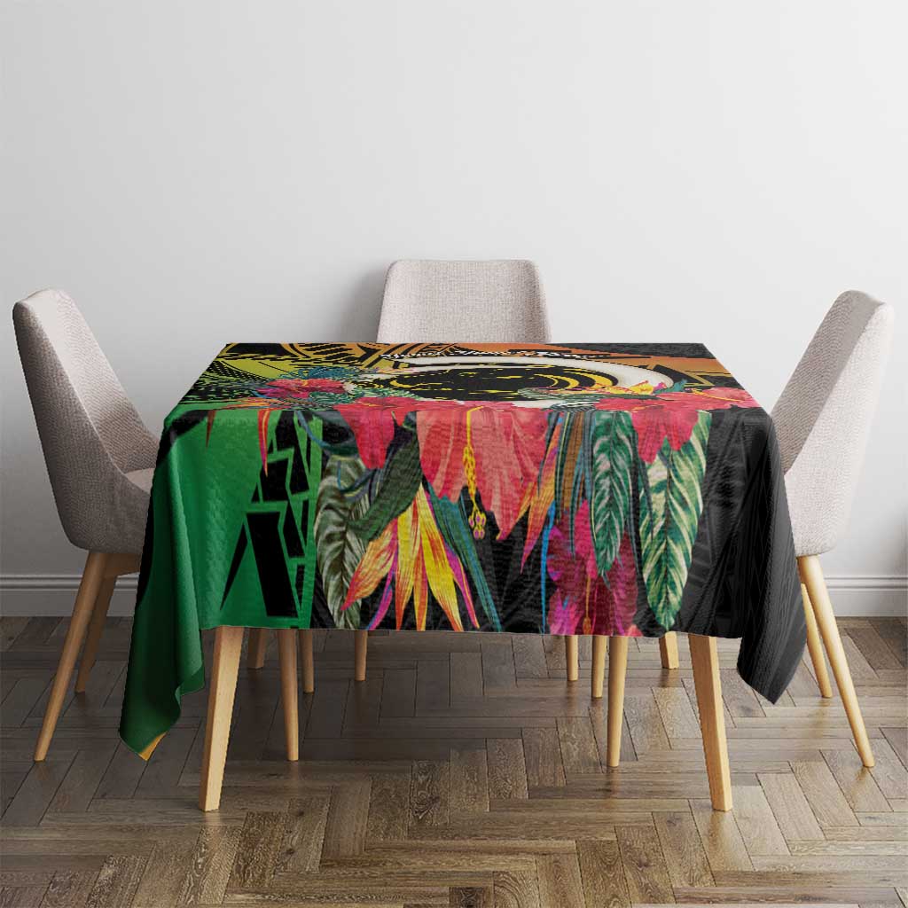 Vanuatu Boar Tusk Yumi Yumi Yumi Tablecloth Independens Dei Long God Yumi Stanap LT14 - Polynesian Pride