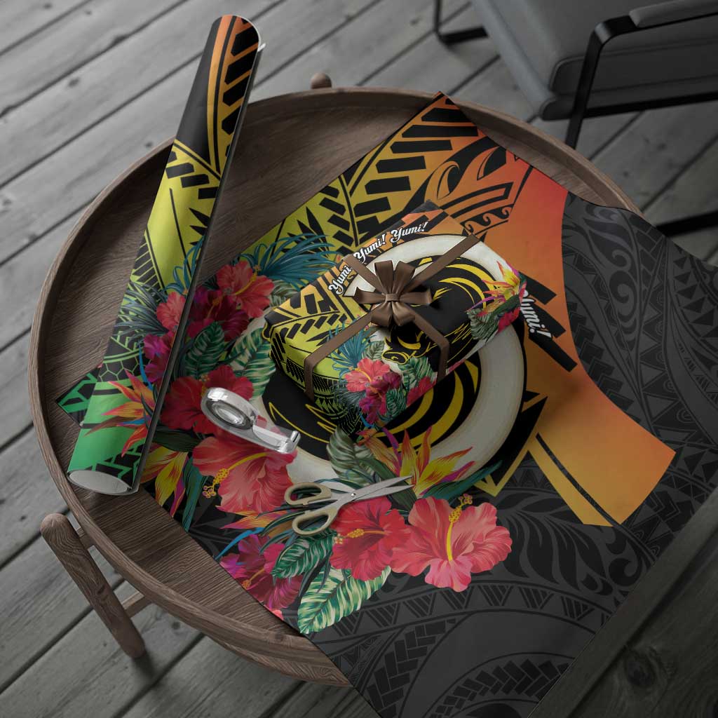 Vanuatu Boar Tusk Yumi Yumi Yumi Wrapping Paper Independens Dei Long God Yumi Stanap LT14 - Polynesian Pride