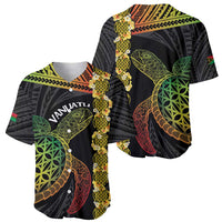 Vanuatu Sand Drawing Turtle Baseball Jersey Happy Independence Day