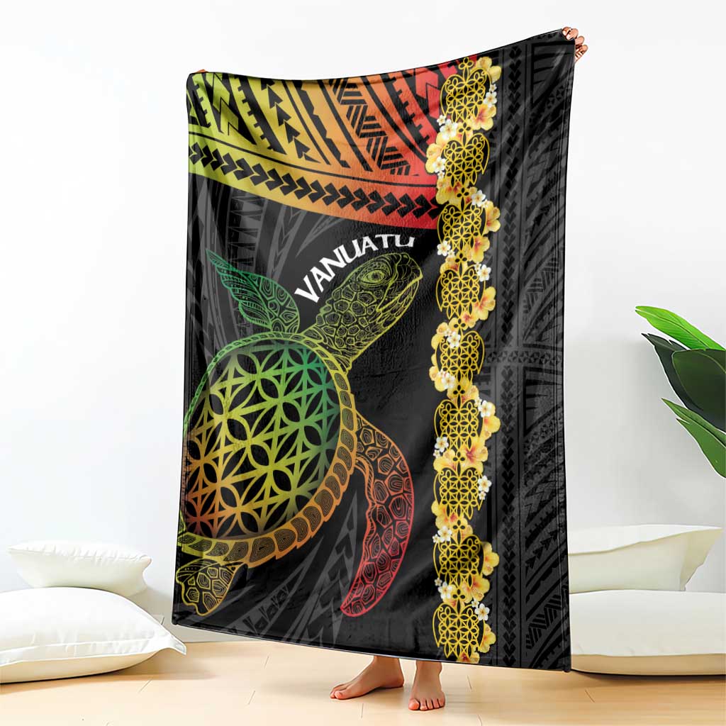 Vanuatu Sand Drawing Turtle Blanket Happy Independence Day LT14 - Polynesian Pride