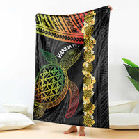 Vanuatu Sand Drawing Turtle Blanket Happy Independence Day LT14 - Polynesian Pride