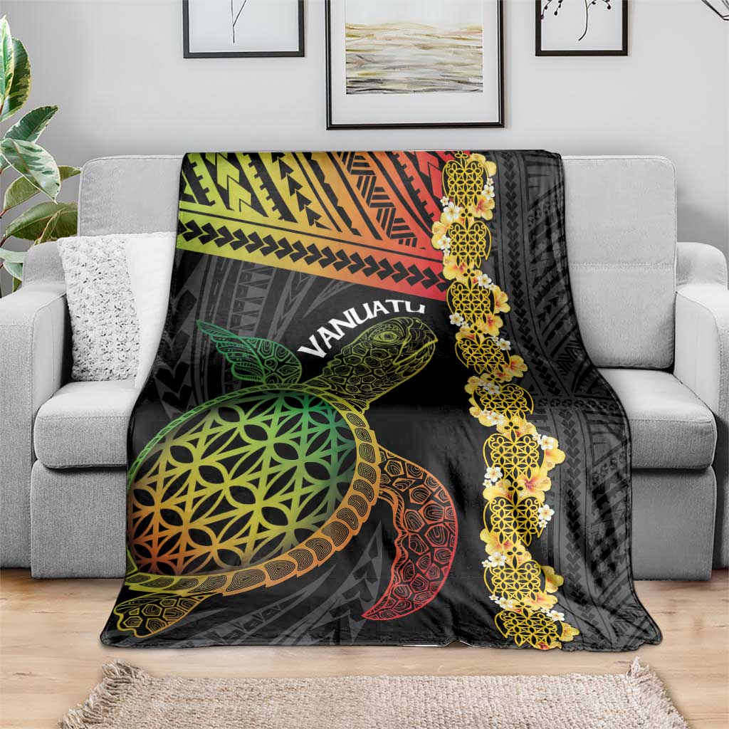 Vanuatu Sand Drawing Turtle Blanket Happy Independence Day LT14 - Polynesian Pride