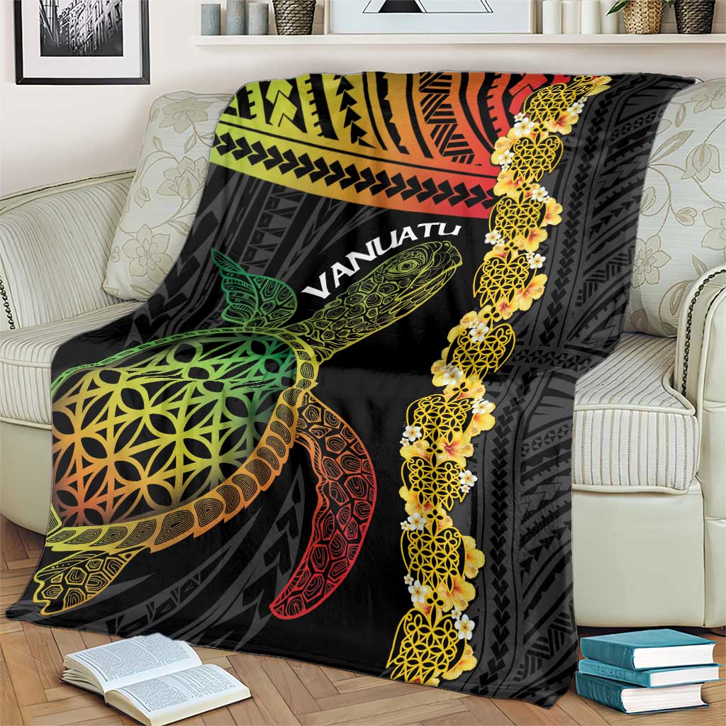 Vanuatu Sand Drawing Turtle Blanket Happy Independence Day LT14 - Polynesian Pride