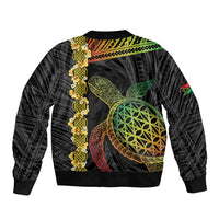 Vanuatu Sand Drawing Turtle Bomber Jacket Happy Independence Day LT14 - Polynesian Pride