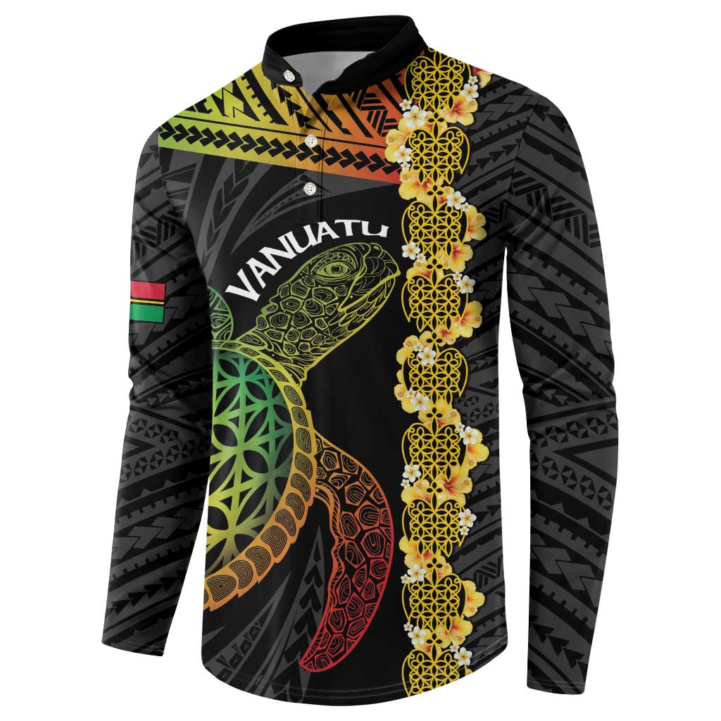 Vanuatu Sand Drawing Turtle Button Sweatshirt Happy Independence Day LT14 - Polynesian Pride