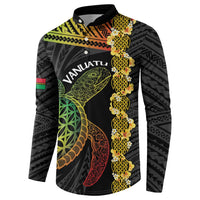 Vanuatu Sand Drawing Turtle Button Sweatshirt Happy Independence Day LT14 - Polynesian Pride