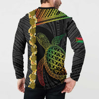Vanuatu Sand Drawing Turtle Button Sweatshirt Happy Independence Day LT14 - Polynesian Pride