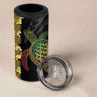 Vanuatu Sand Drawing Turtle 4 in 1 Can Cooler Tumbler Happy Independence Day LT14 - Polynesian Pride