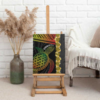 Vanuatu Sand Drawing Turtle Canvas Wall Art Happy Independence Day LT14 - Polynesian Pride