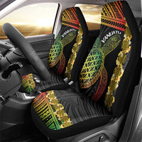 Vanuatu Sand Drawing Turtle Car Seat Cover Happy Independence Day