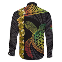 Vanuatu Sand Drawing Turtle Family Matching Mermaid Dress and Hawaiian Shirt Happy Independence Day