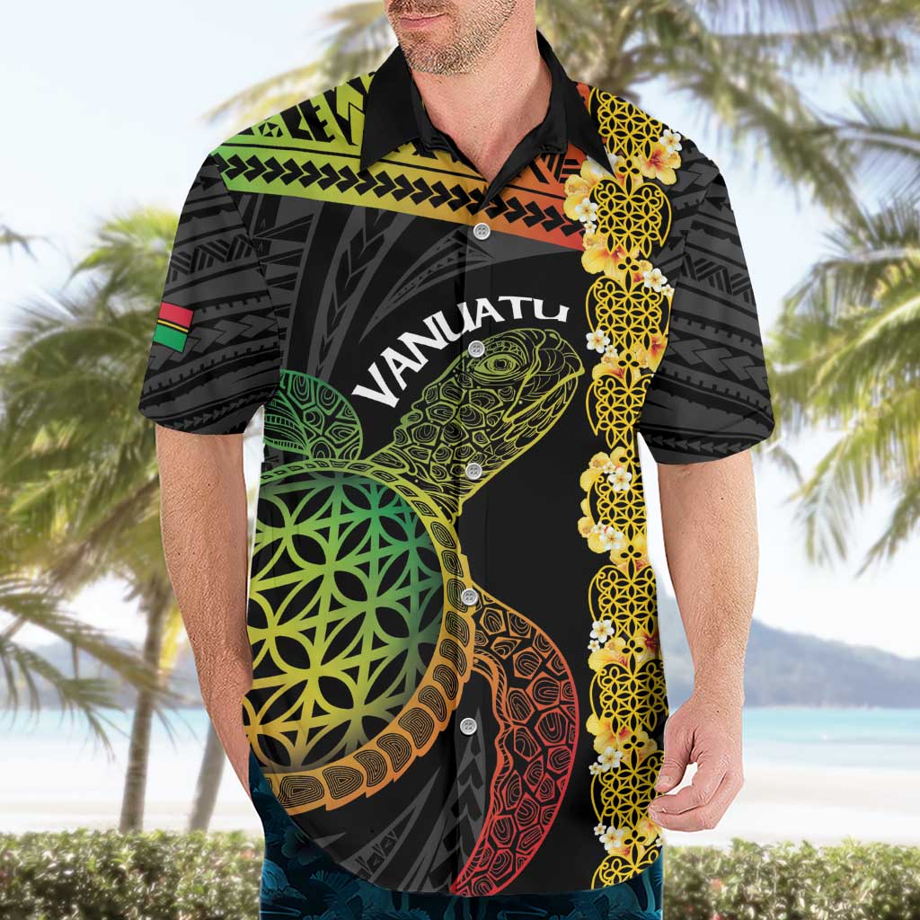 Vanuatu Sand Drawing Turtle Hawaiian Shirt Happy Independence Day LT14 - Polynesian Pride