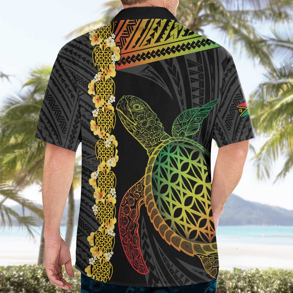 Vanuatu Sand Drawing Turtle Hawaiian Shirt Happy Independence Day LT14 - Polynesian Pride